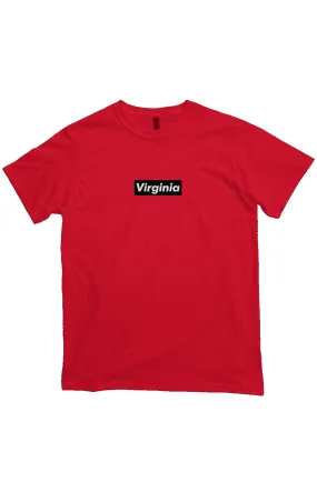 Virginia Box Logo Heavyweight T Shirt Black/Red