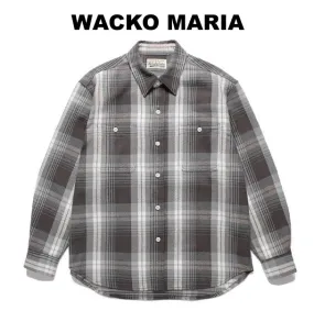 WACKO MARIA  |Other Plaid Patterns Unisex Street Style Long Sleeves Cotton