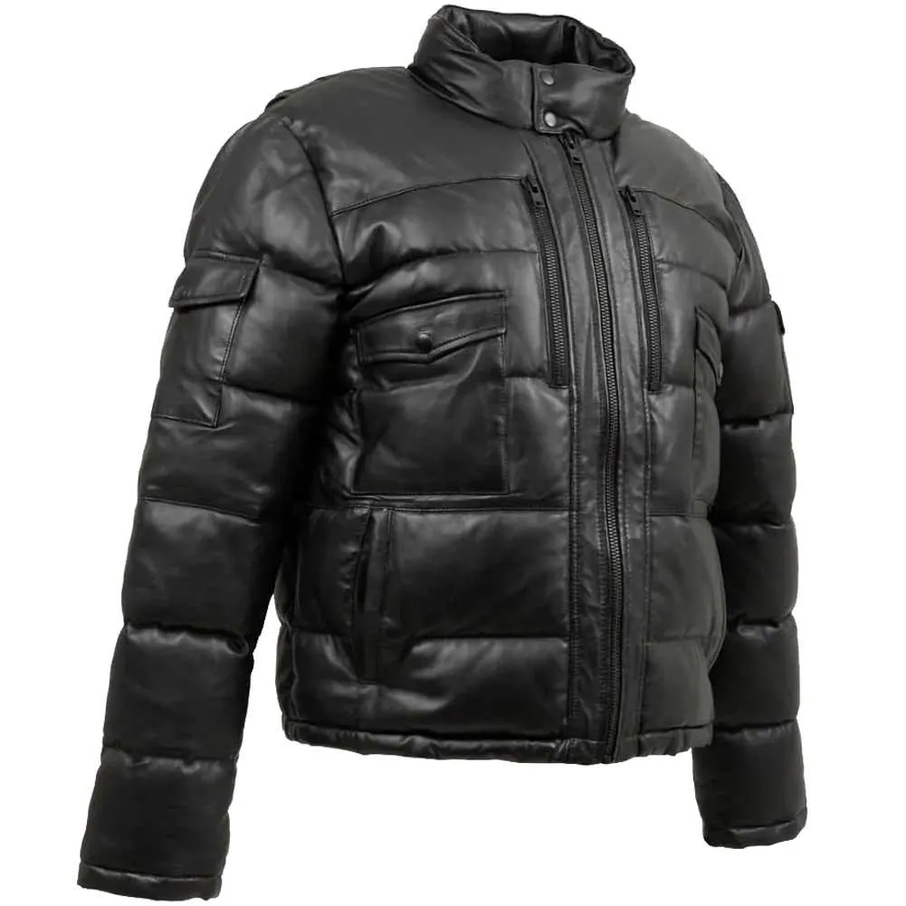 Whet Blu Mens Jace Lambskin Goose Down Puffer Jacket