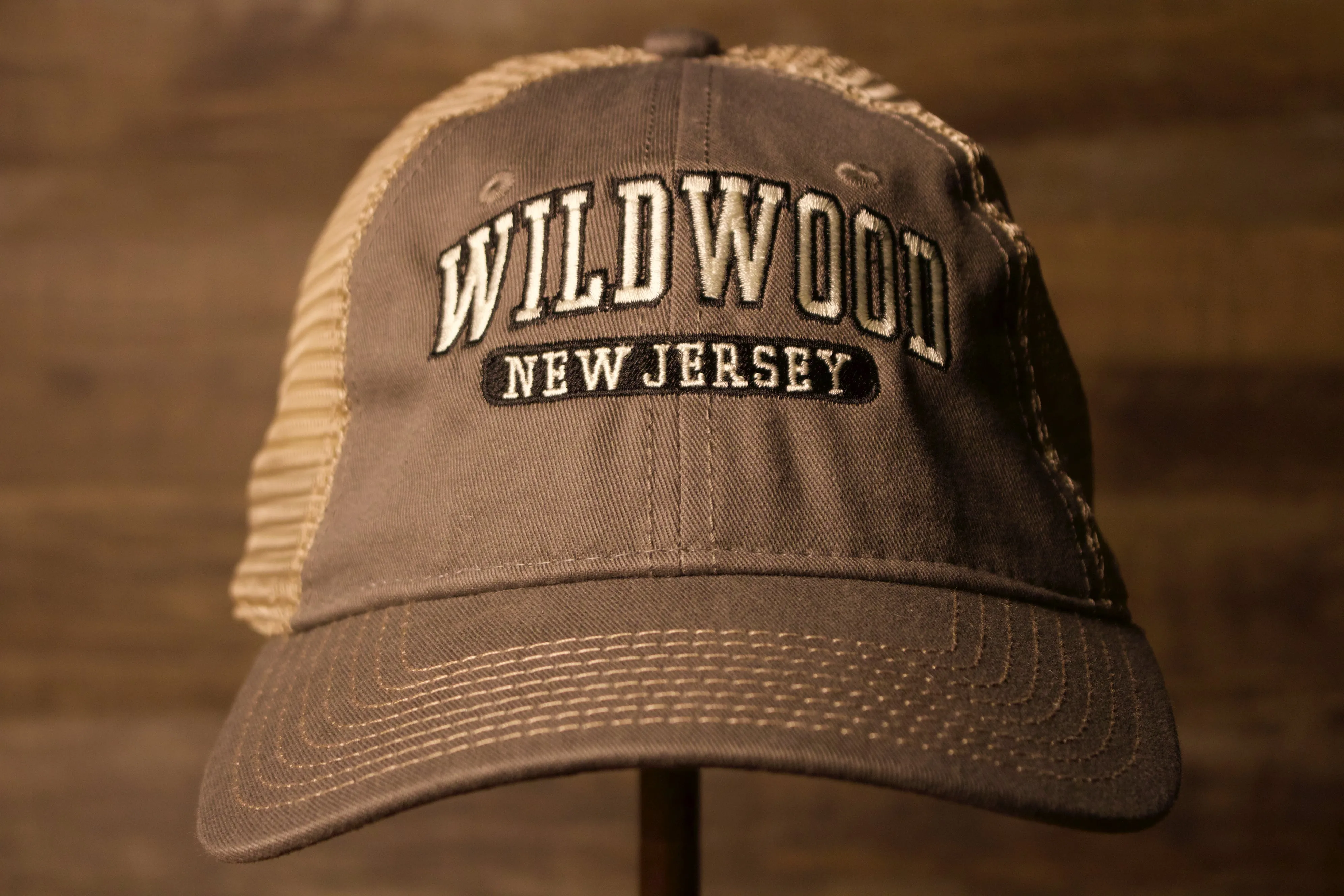 Wildwood New Jersey Charcoal / Khaki Mesh-Back Trucker Hat