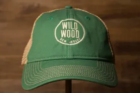 Wildwood New Jersey Kelly Green / Khaki Mesh-Back Trucker Hat