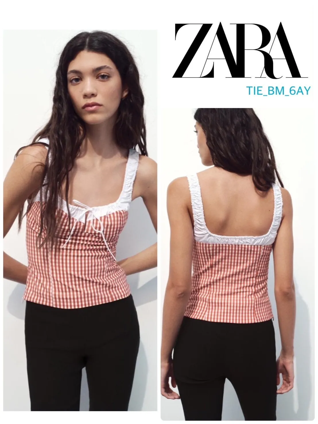 ZARA  |Other Plaid Patterns Casual Style Sleeveless